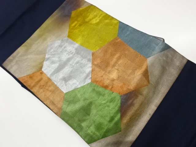 JAPANESE NAGOYA OBI / ABSTRACT KIKKO PATTERN